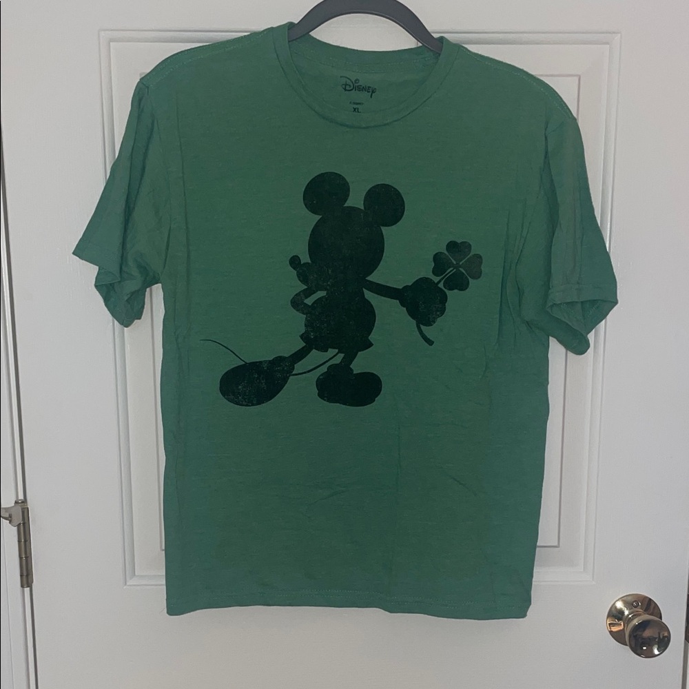 Disney Gray Tee with Logo Print